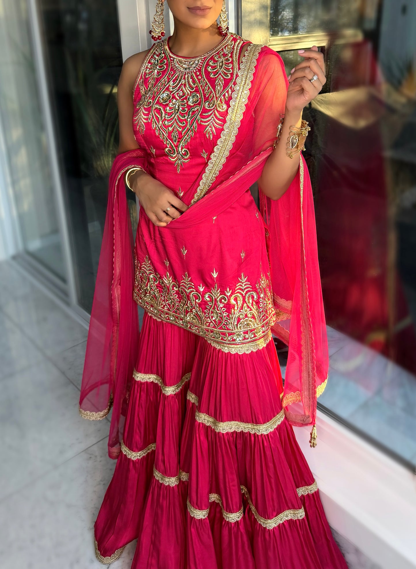 Devi | Pink Sharara