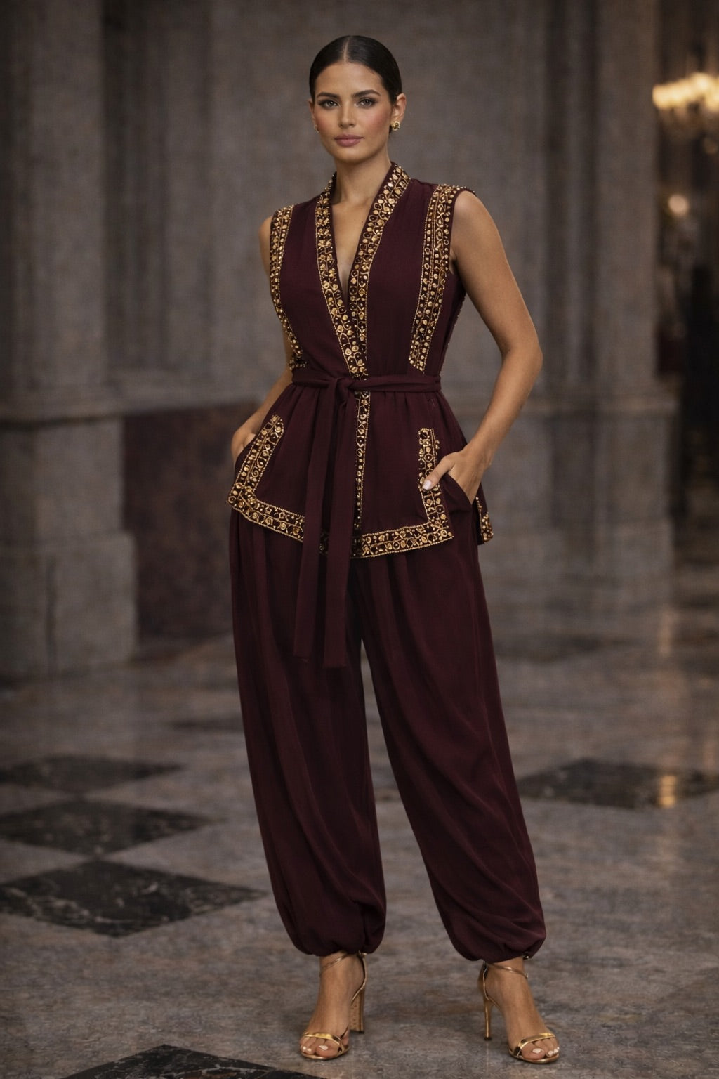 Aria | Jacket Style with Bell Pants