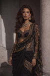 Yara | Black Embroidered Saree