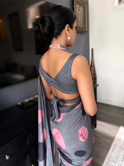 Mala | Polka Dot Pre-Pleated Saree