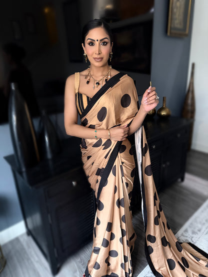 Raya | Printed Pre-Pleated Saree