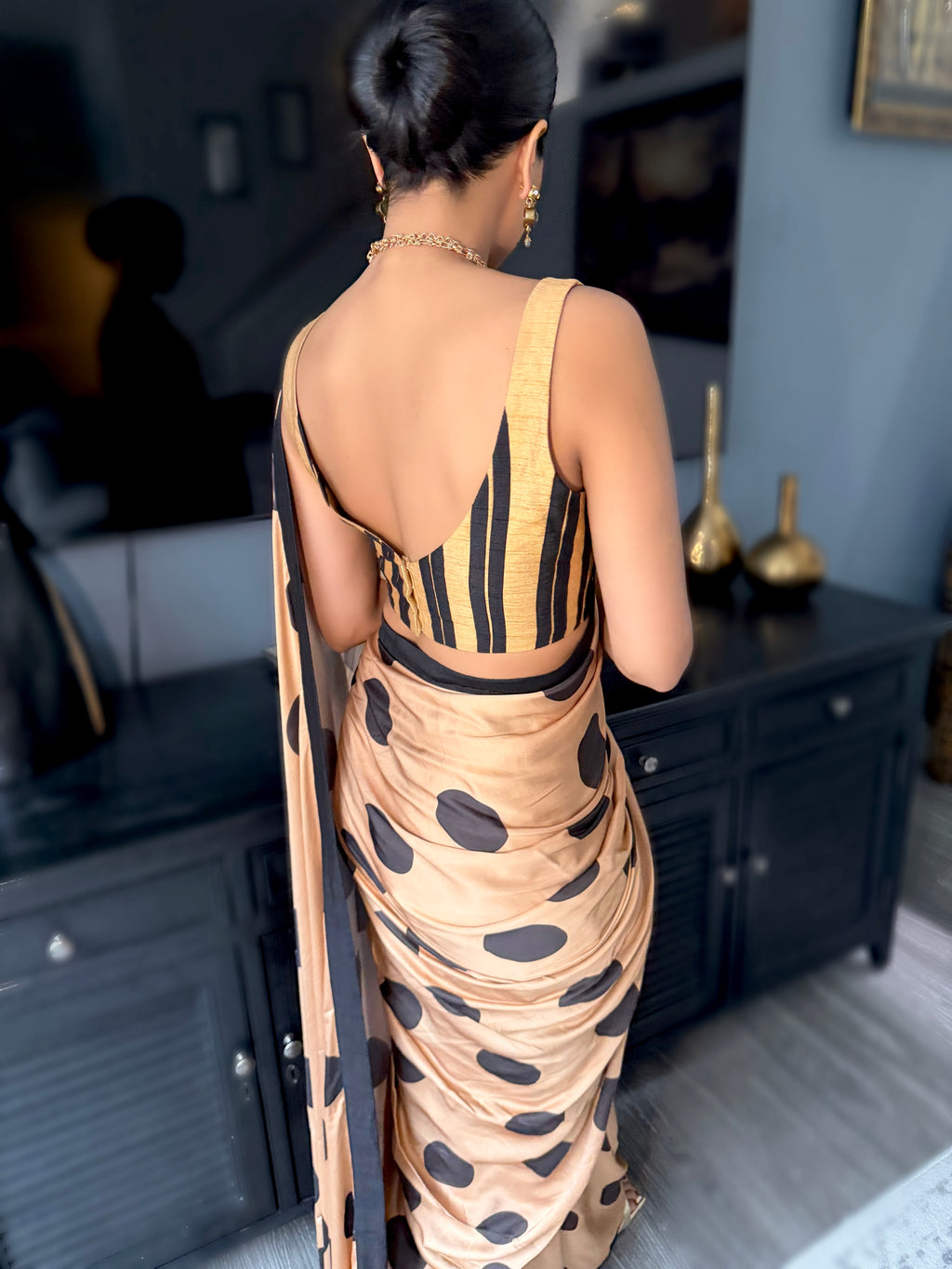 Raya | Printed Pre-Pleated Saree