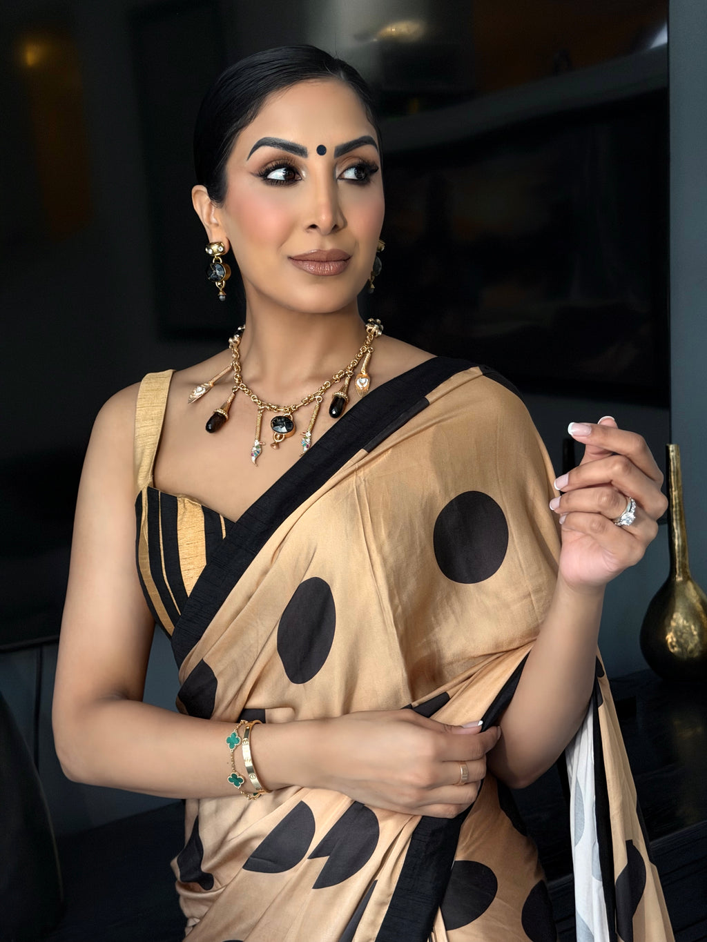 Raya | Printed Pre-Pleated Saree