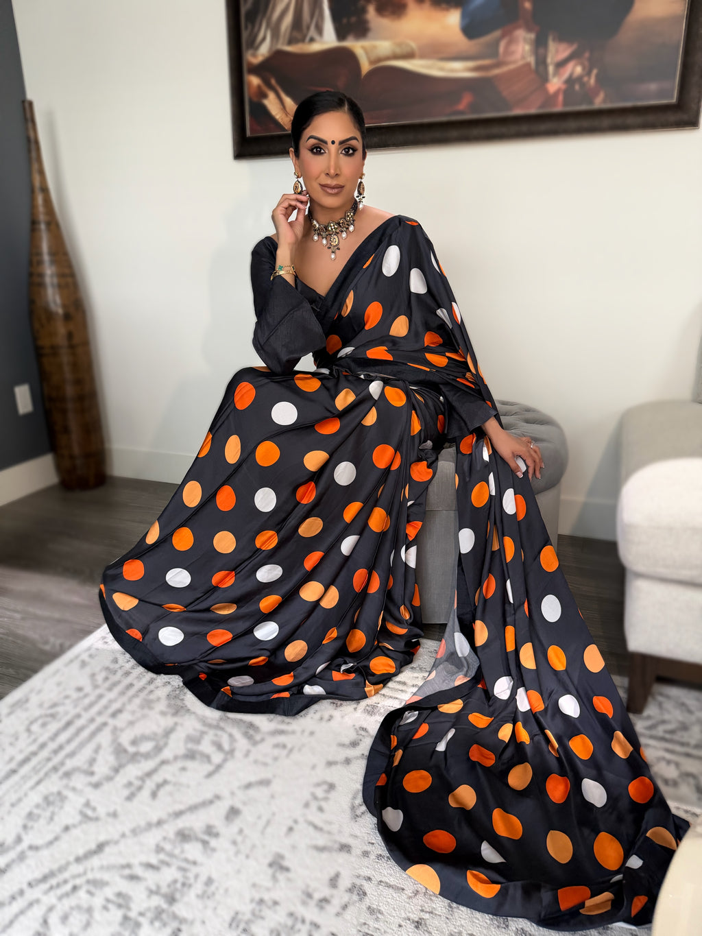 Seema | Printed Pre-Pleated Saree