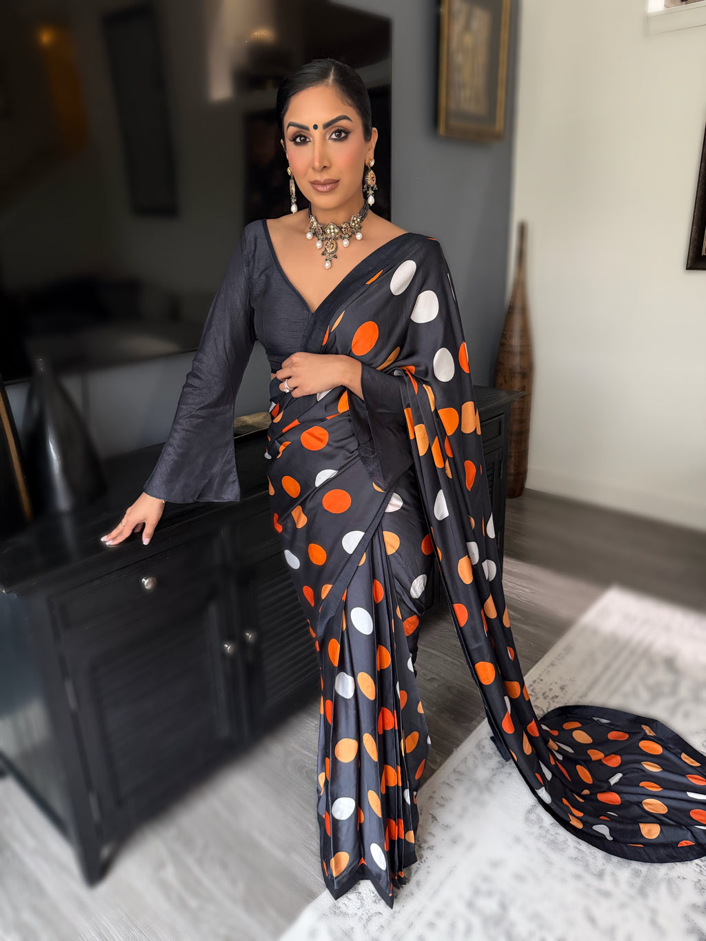 Seema | Printed Pre-Pleated Saree