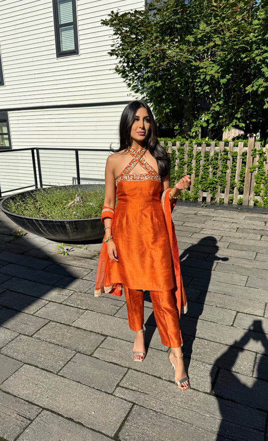 Sunkissed | Orange Trouser Ensemble