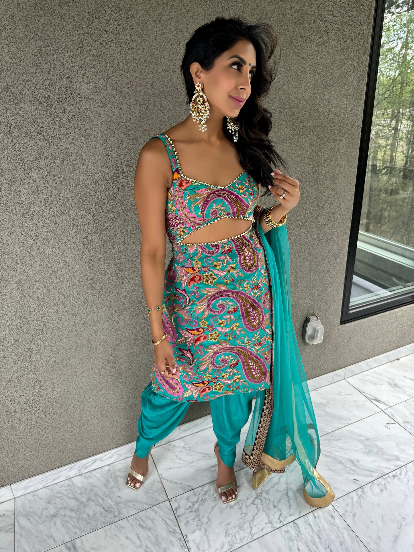 Sohana | Blue Dhoti Ensemble