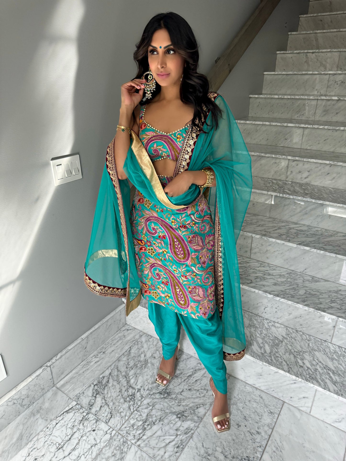 Sohana | Blue Dhoti Ensemble