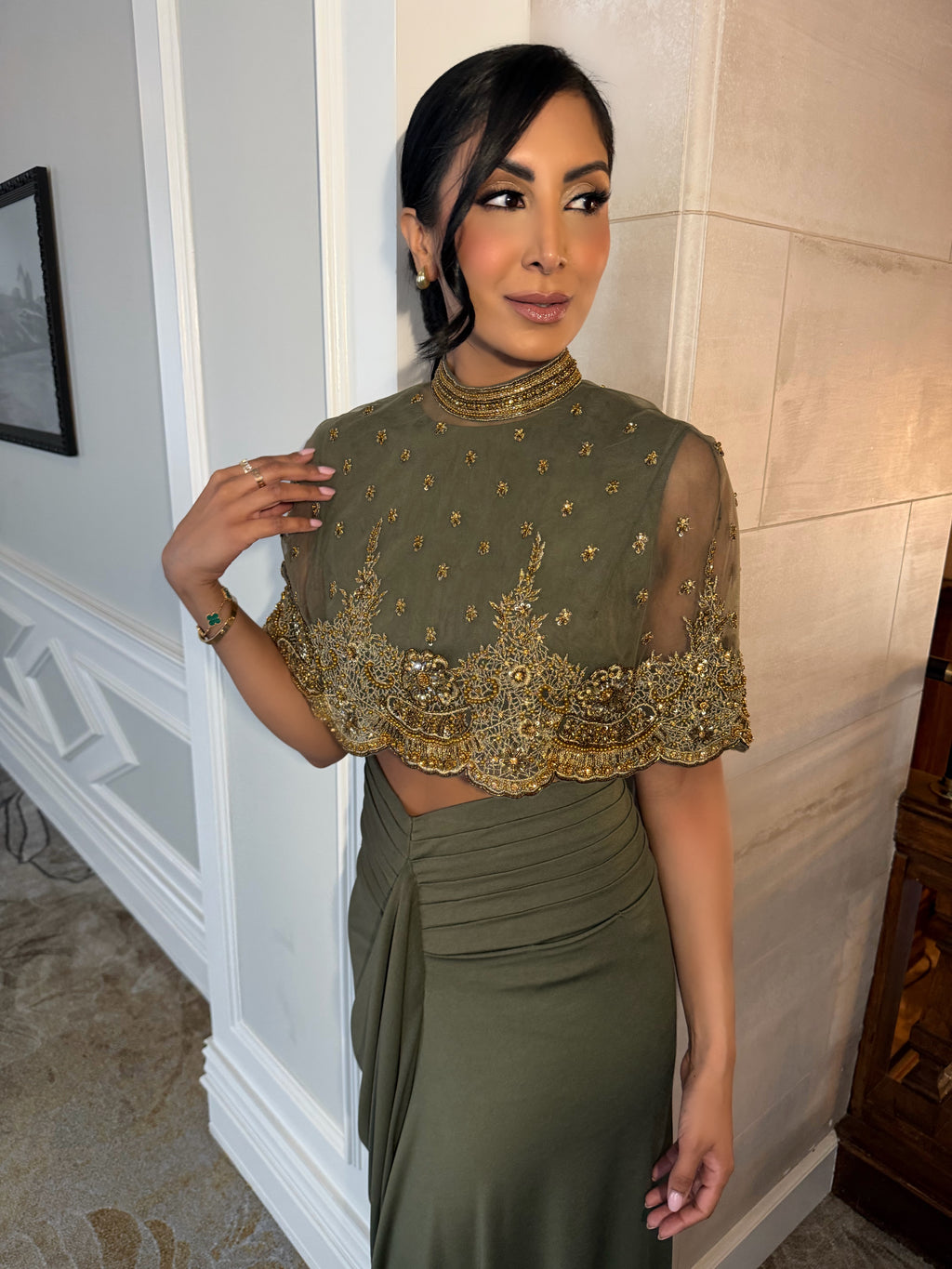 Olive Muse | Olive Green Dhoti Skirt