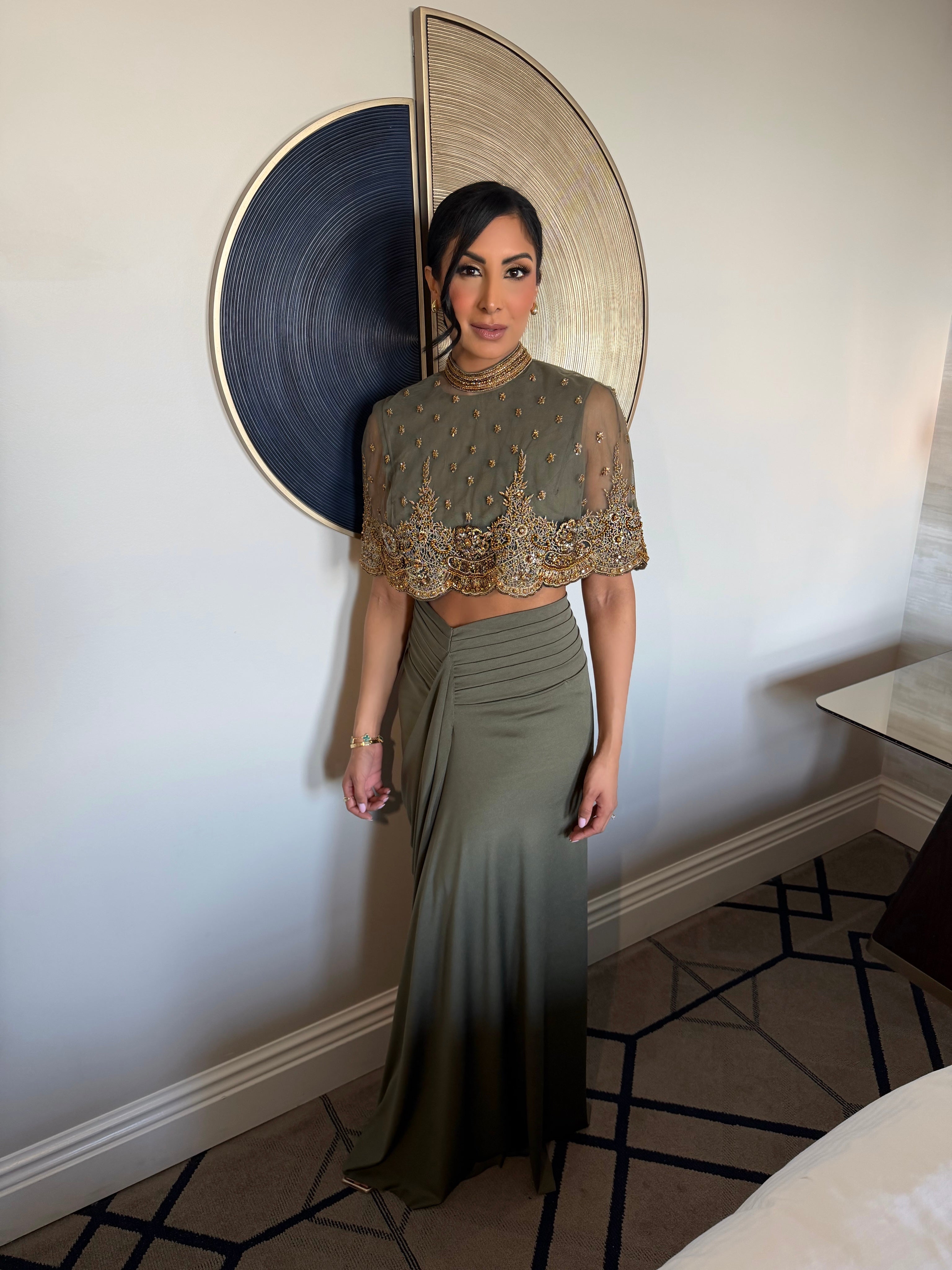Olive Muse | Olive Green Dhoti Skirt