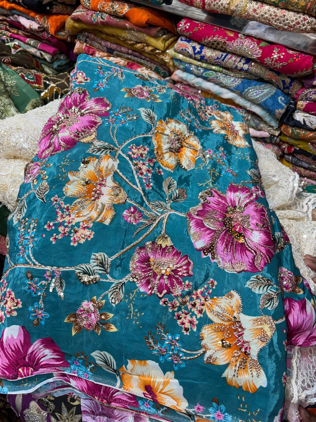 Sarai | Floral Embroidered Sharara