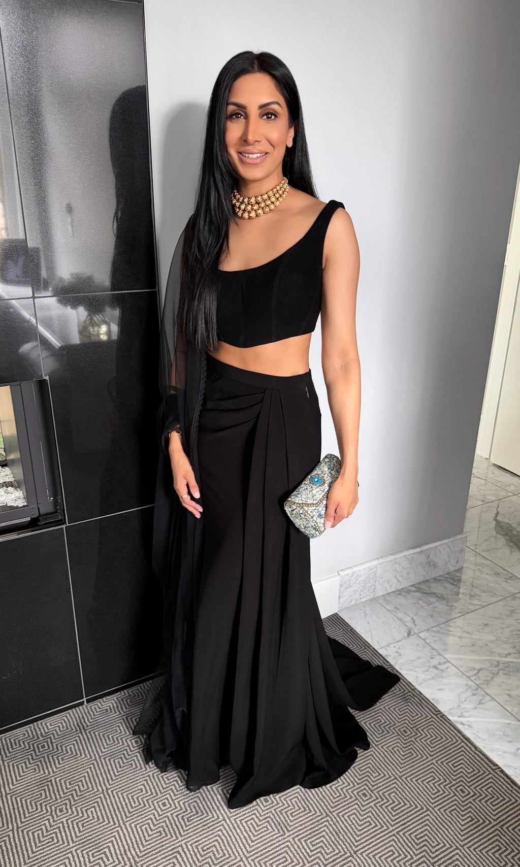 Silhouette | Black Mermaid Style Lengha