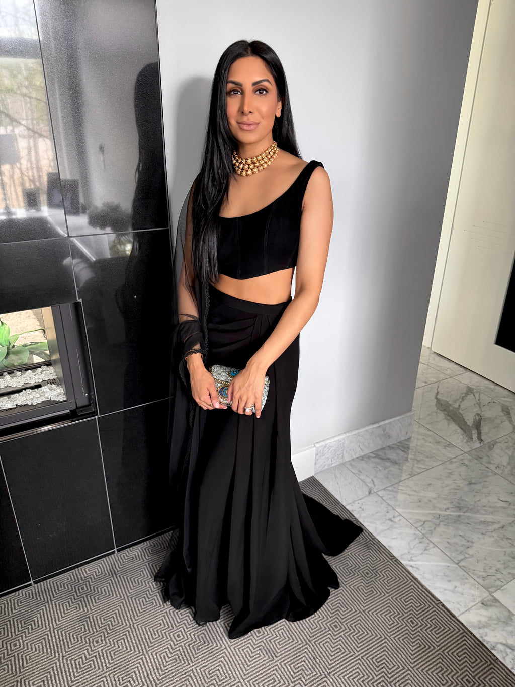 Silhouette | Black Mermaid Style Lengha