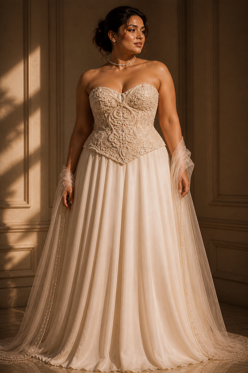 Dove | White Corset Lengha
