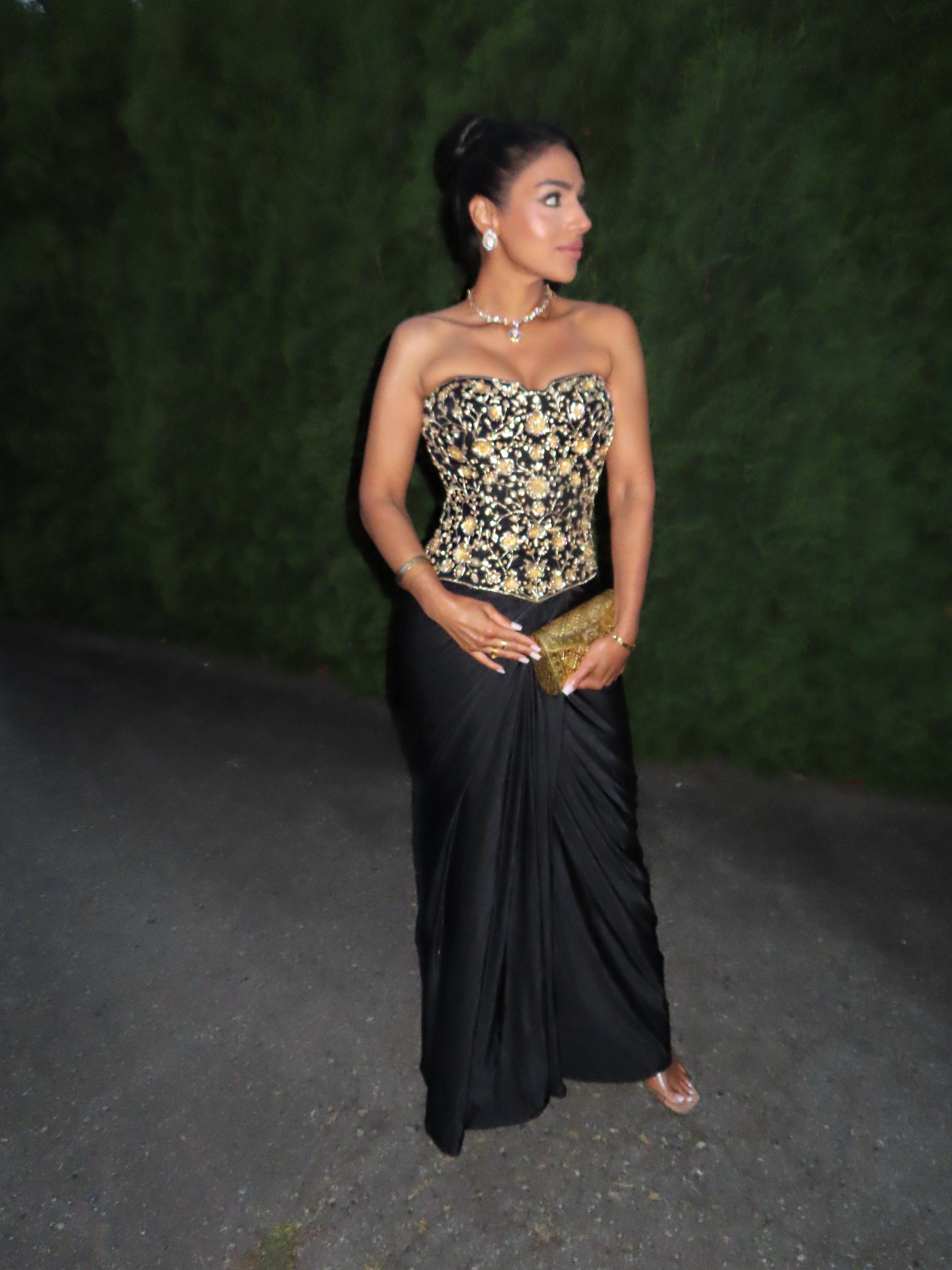 Kaia | Embroidered Corset with Dhoti Skirt