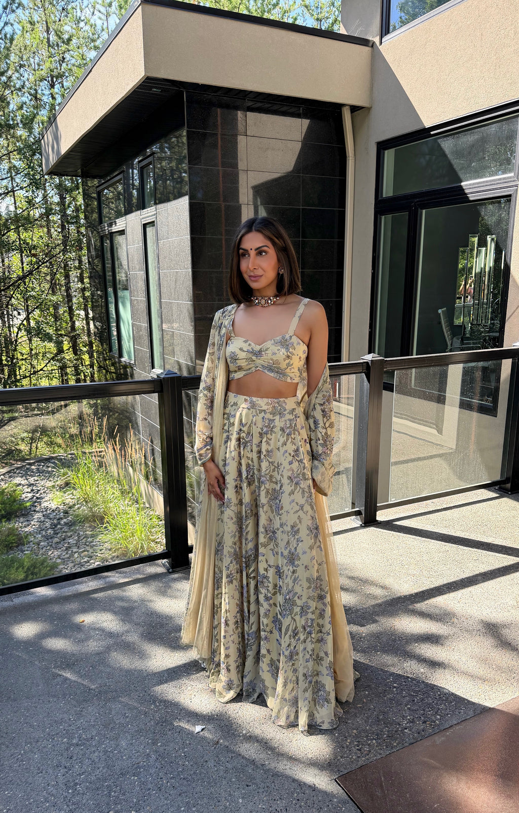 Priya | Printed Lengha with Jacket