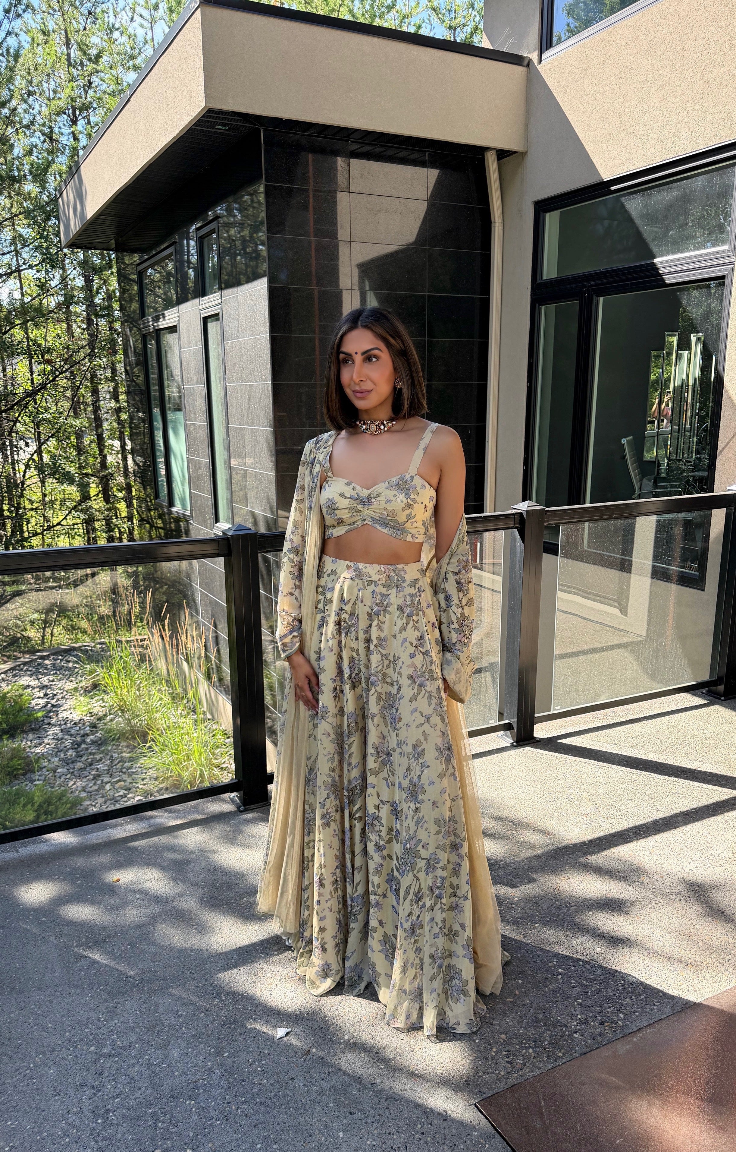 Priya | Printed Lengha with Jacket