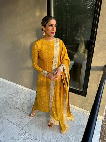 Diya | Mustard Yellow Pajami Suit