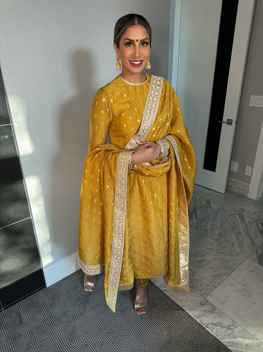 Diya | Mustard Yellow Pajami Suit