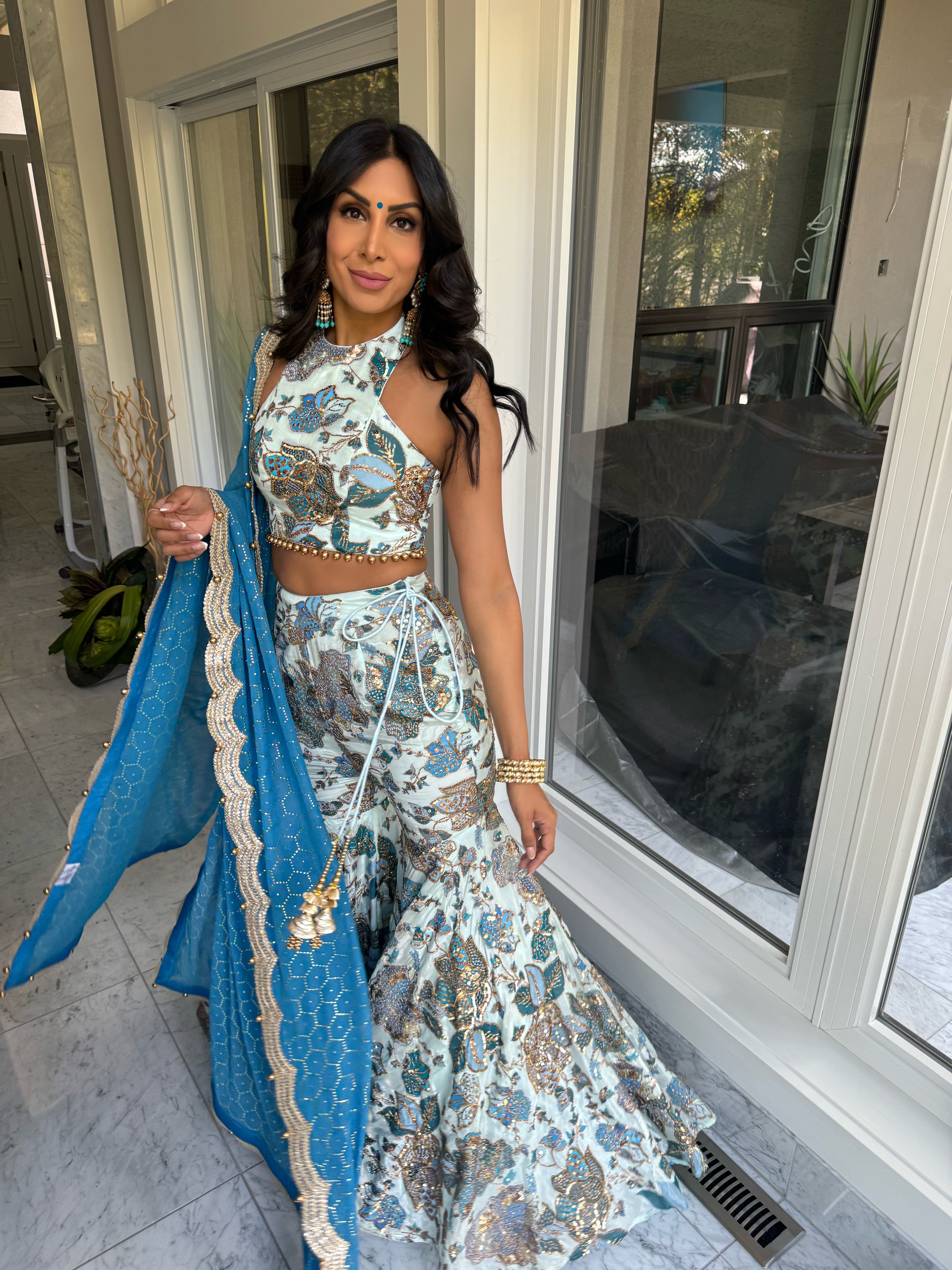 Bri | Halter Top Sharara Set