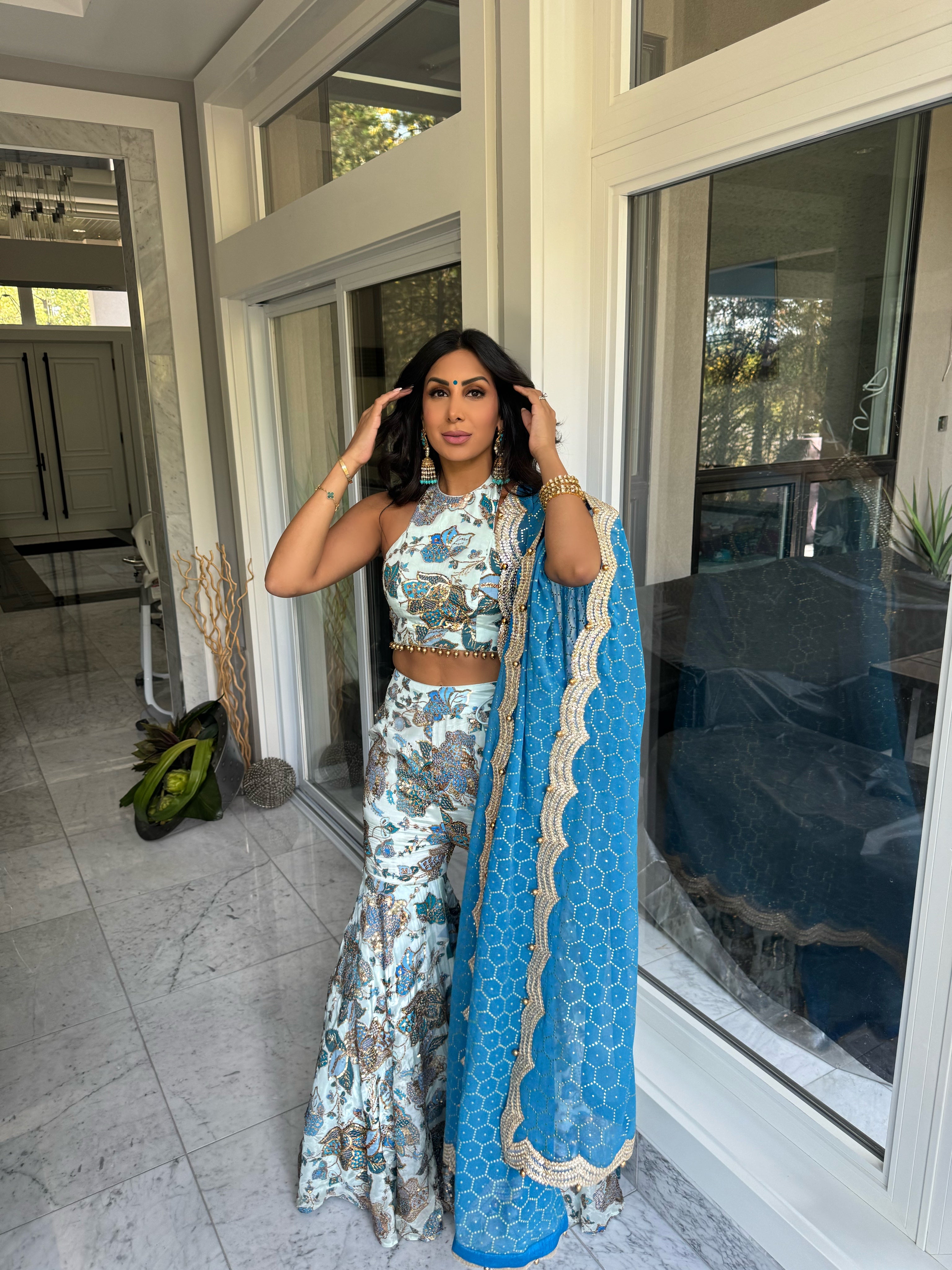 Bri | Halter Top Sharara Set