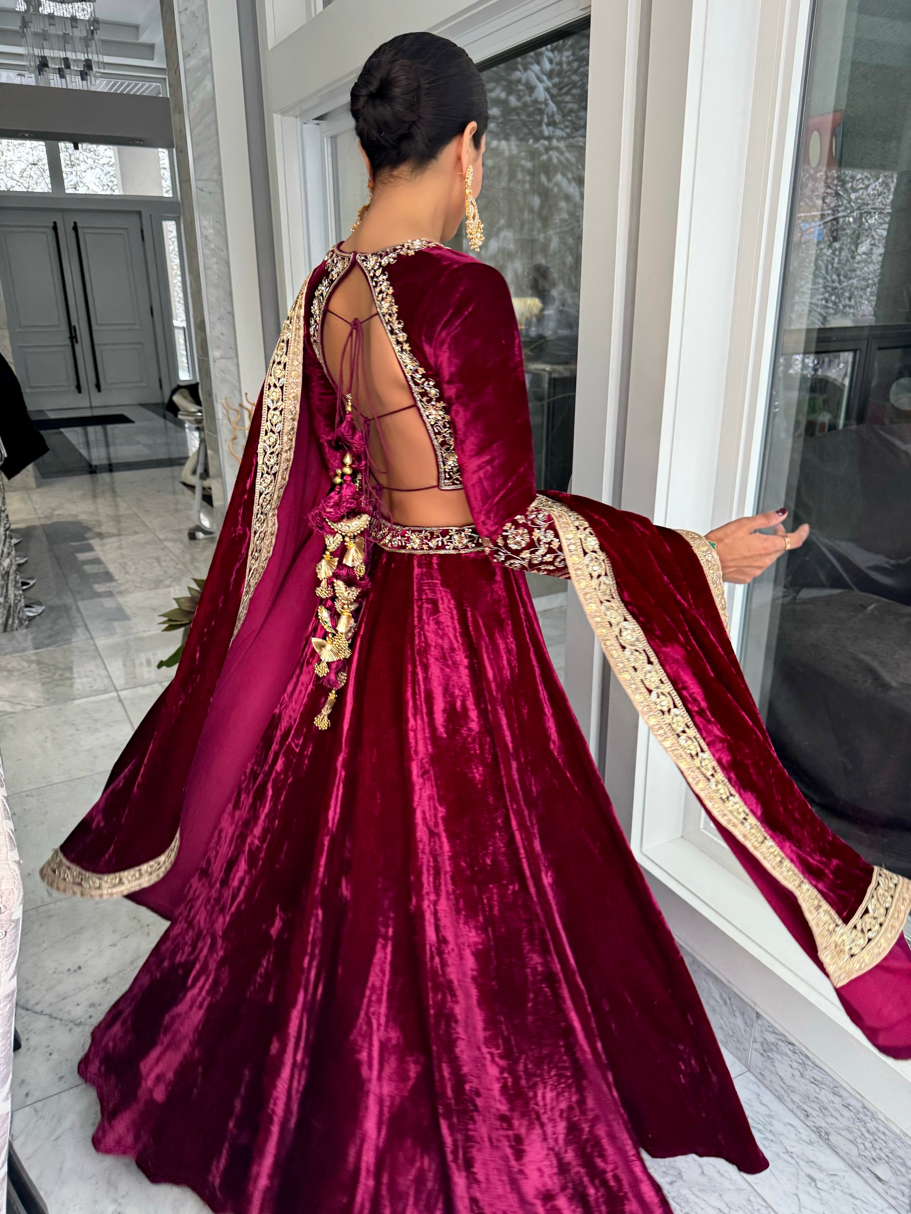 Milania | Purple Lengha