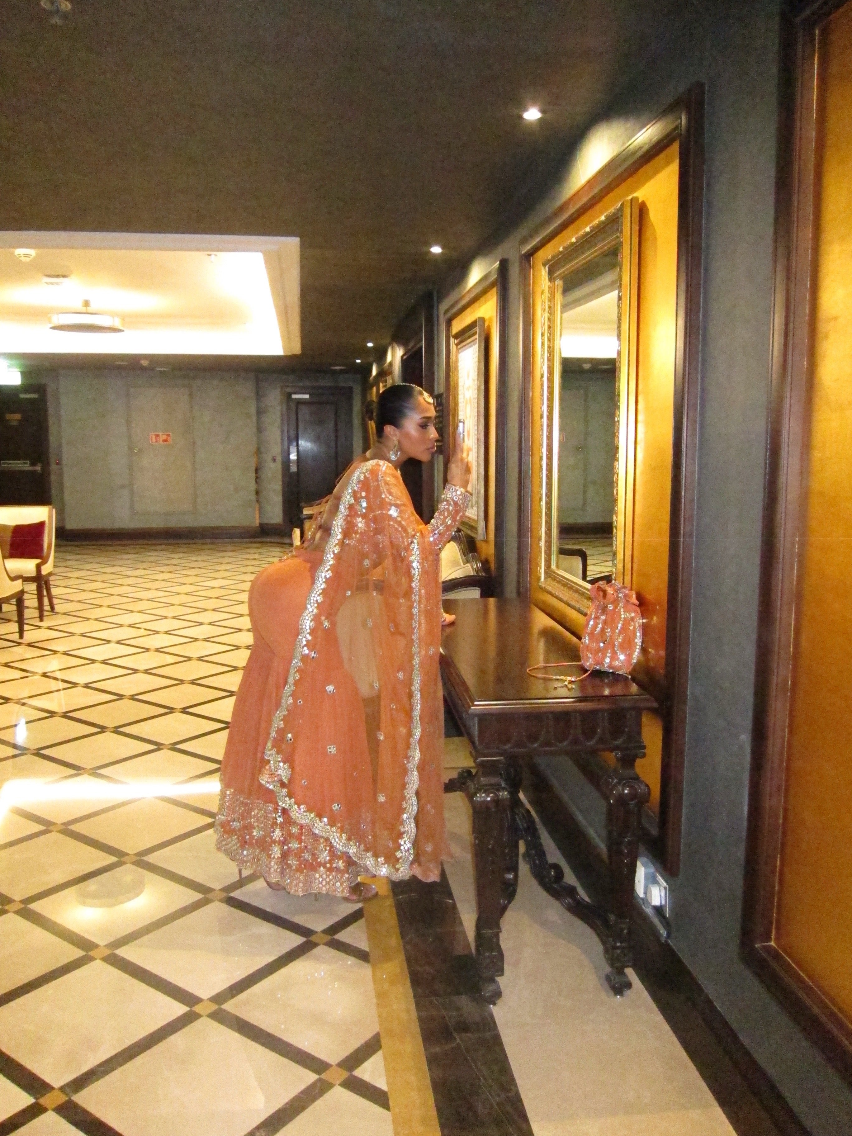 Bronze | Orange Sharara Ensemble
