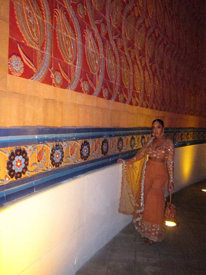 Bronze | Orange Sharara Ensemble