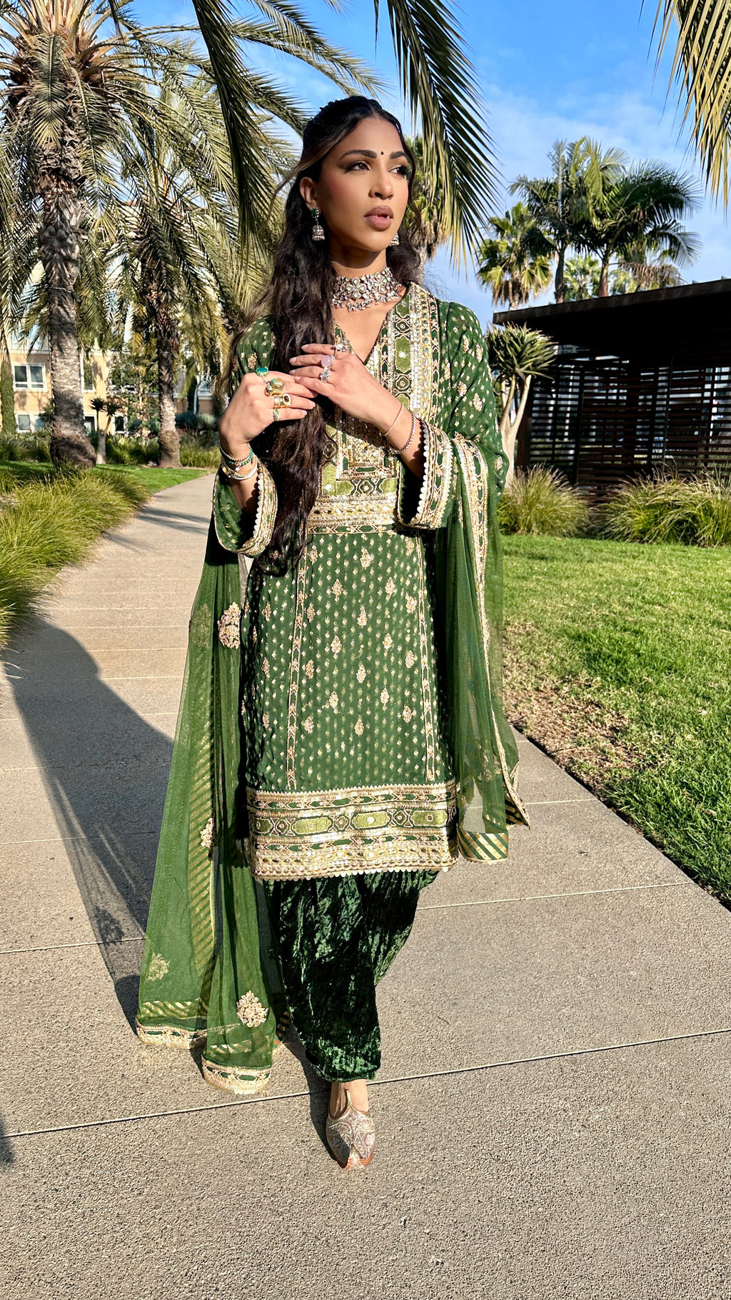 Pakeezgi | Green Salwaar Kameez