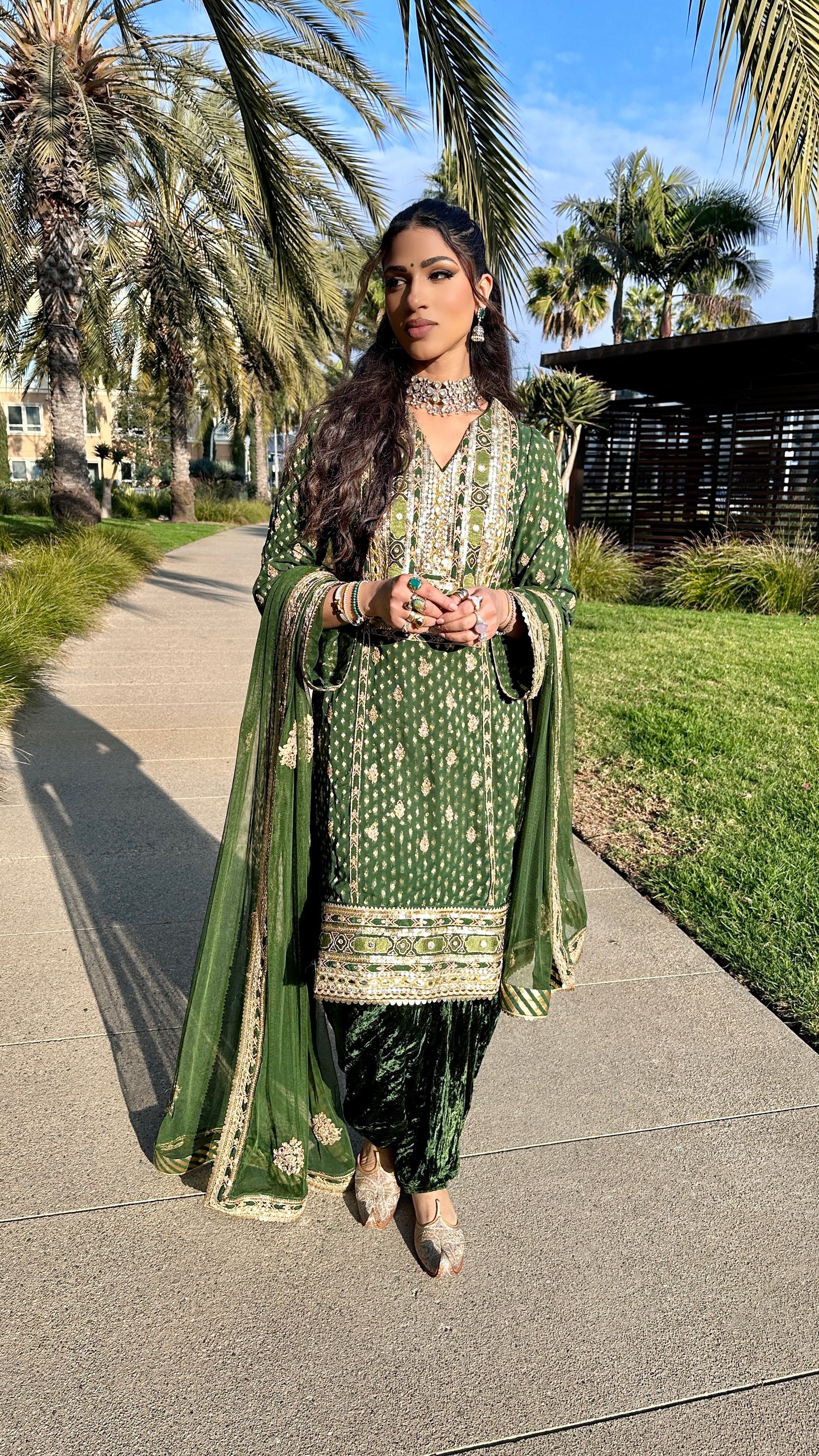 Pakeezgi | Green Salwaar Kameez