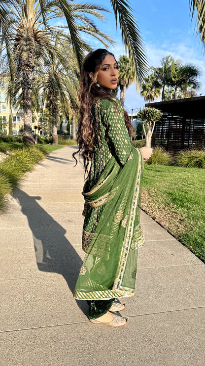 Pakeezgi | Green Salwaar Kameez