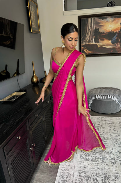 Sarina | Hot Pink Saree