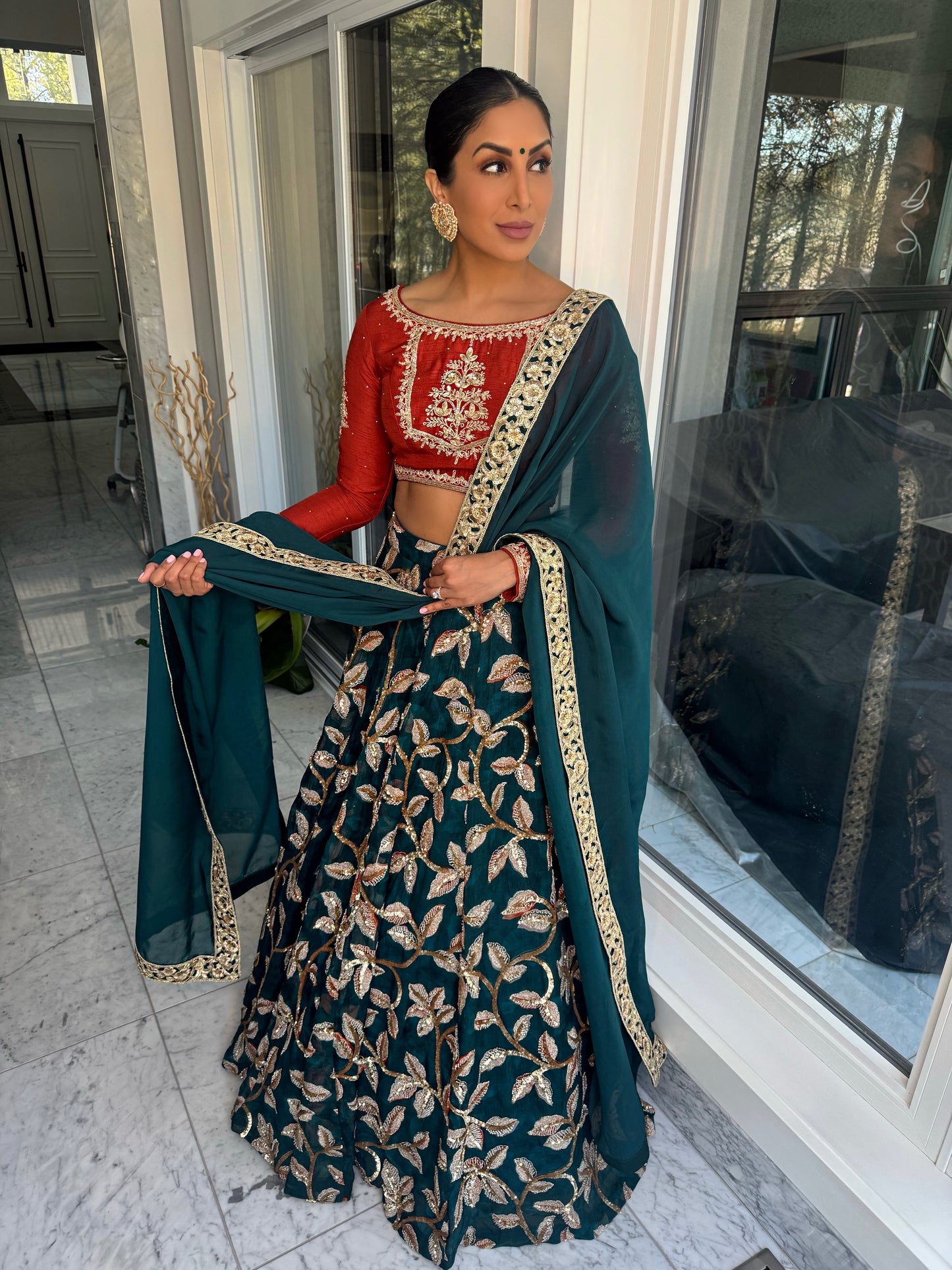 Zariya | Hand Embroidered Lengha