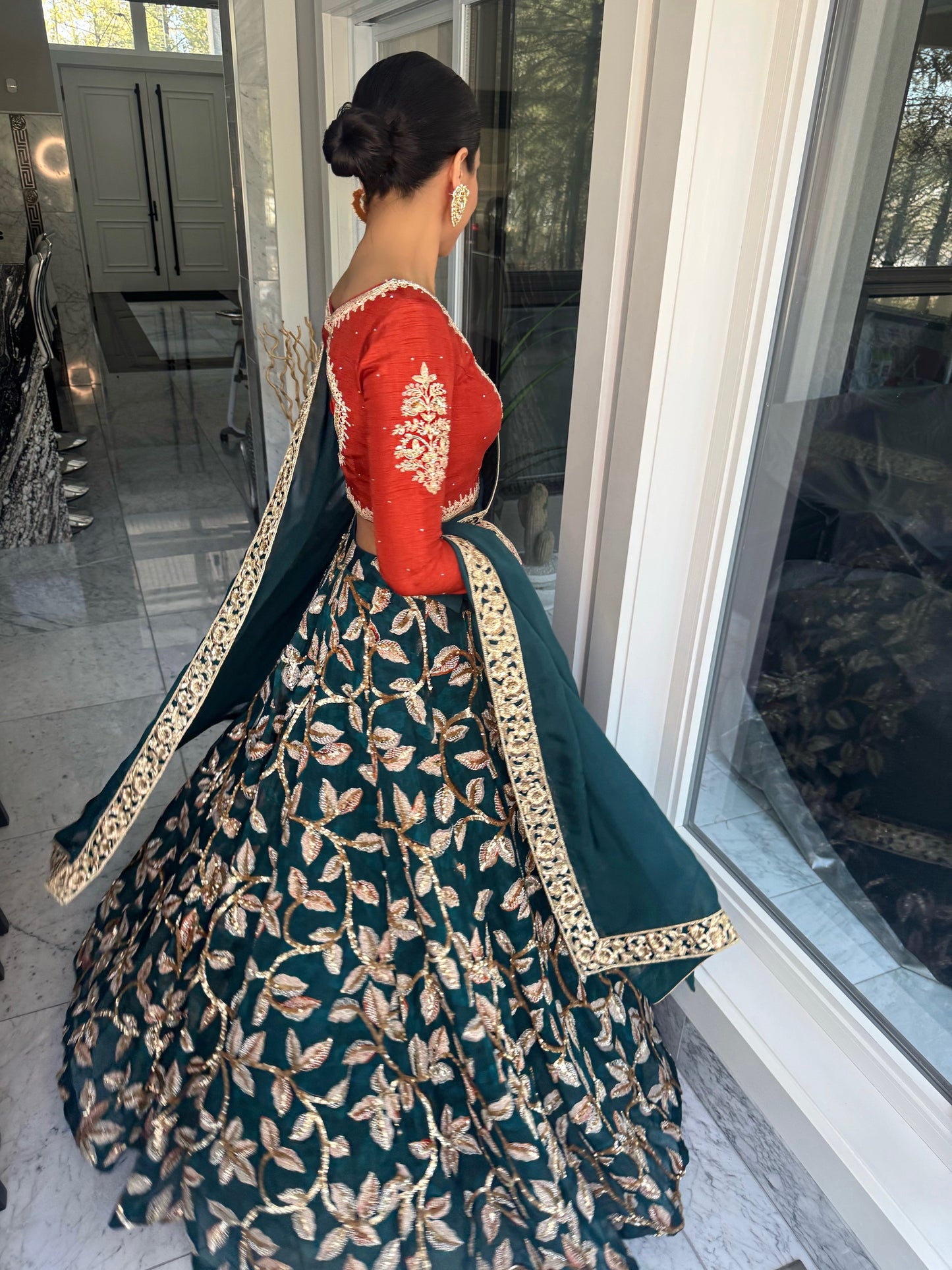 Zariya | Hand Embroidered Lengha