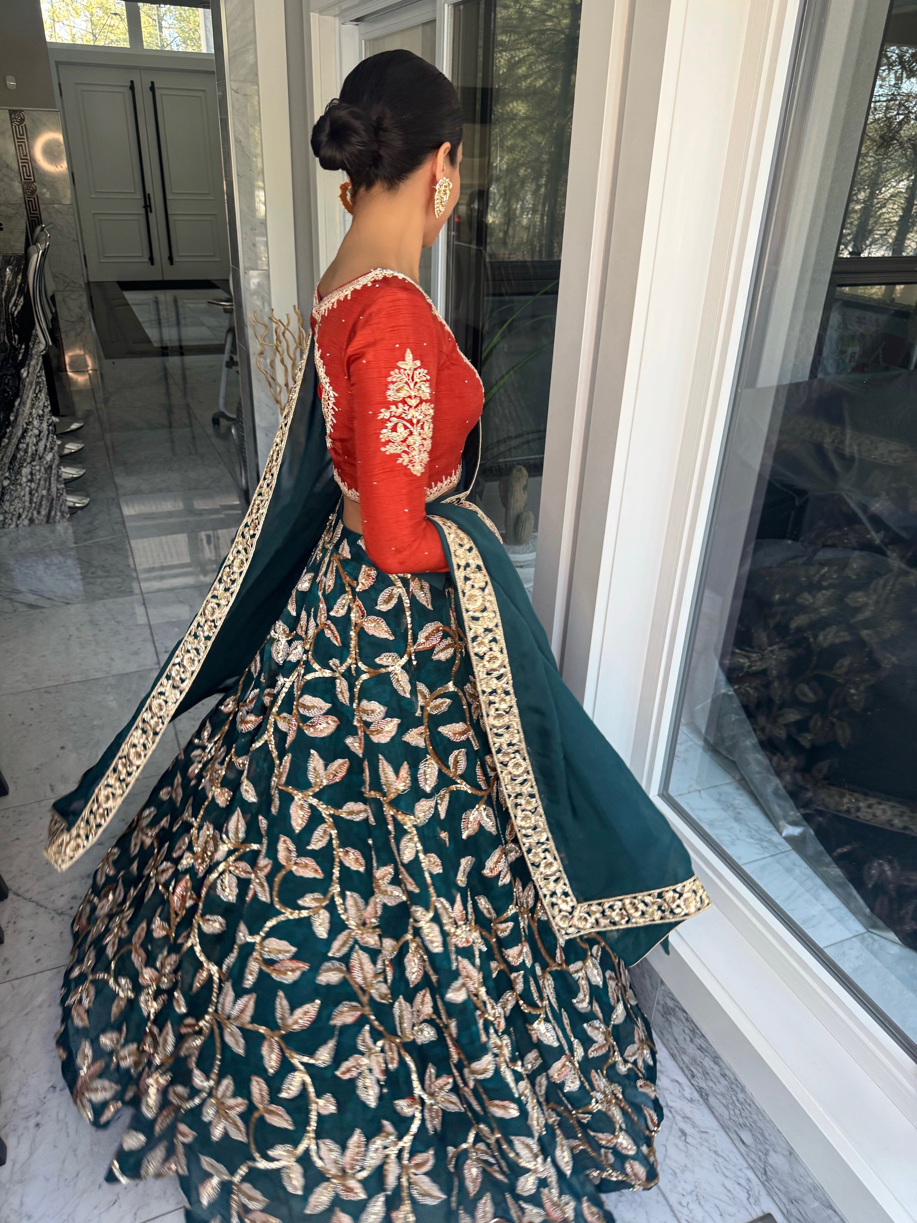 Zariya | Hand Embroidered Lengha