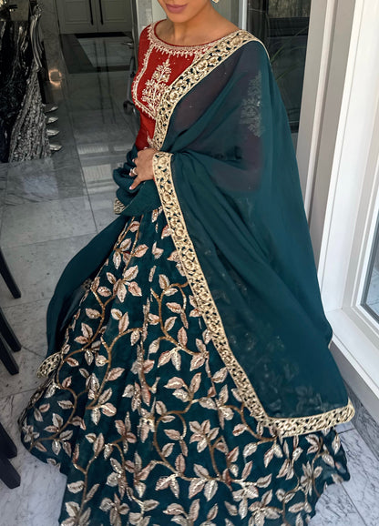 Zariya | Hand Embroidered Lengha