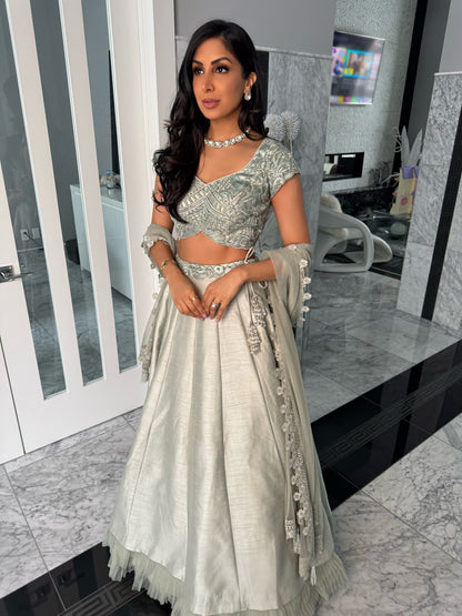 Saher | Embroidered Lengha Ensemble