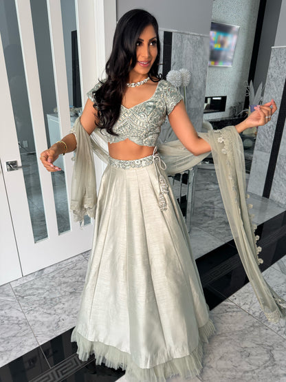 Saher | Embroidered Lengha Ensemble