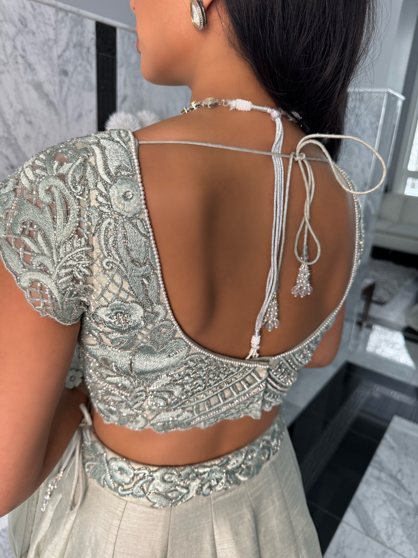 Saher | Embroidered Lengha Ensemble