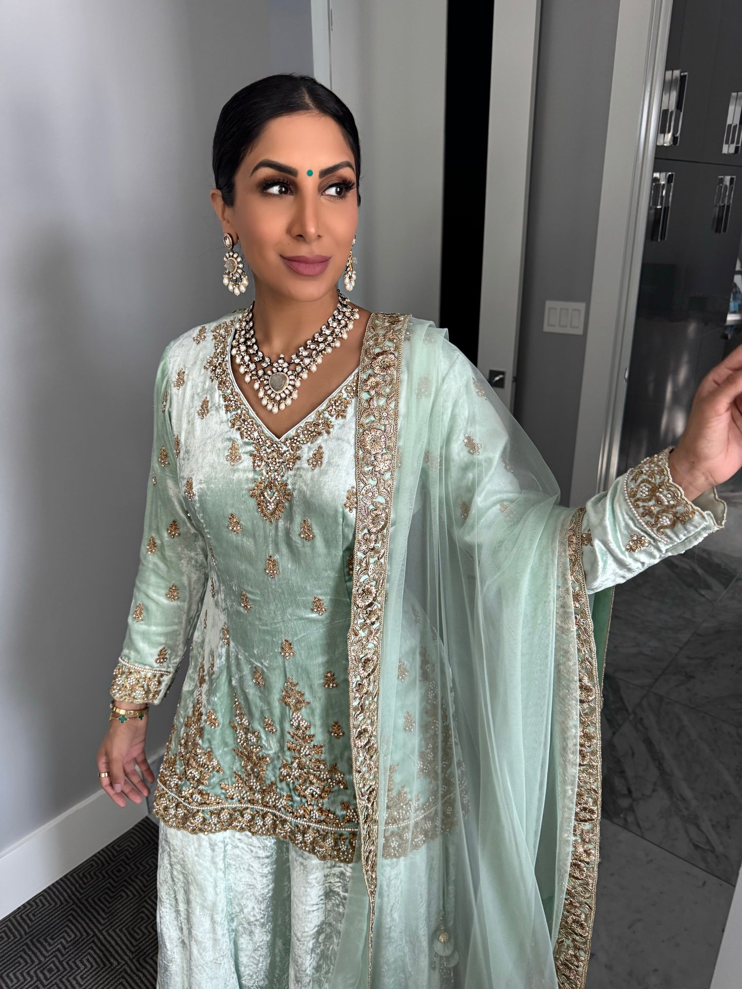 Sageé | Velvet Sharara Set