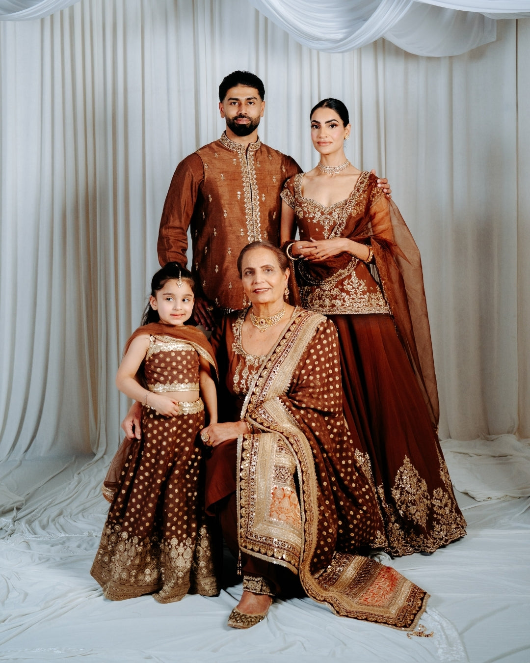 Brown Salwar Suit | Hand Embroidered