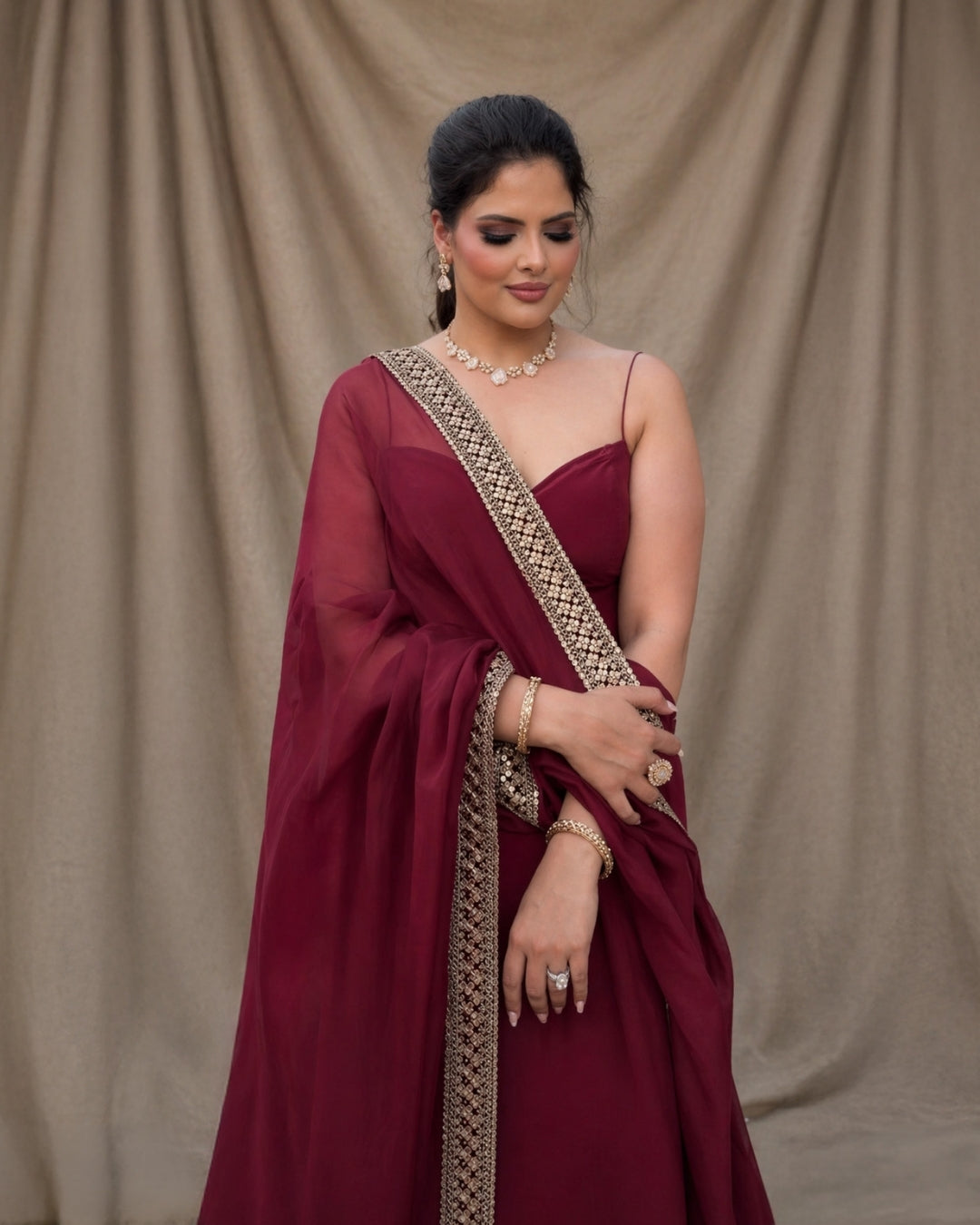 Raven | Red Anarkali