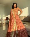 Fashionista | Orange Floral Lehenga Set