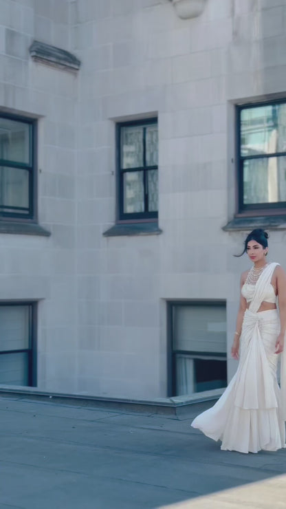 Pearly | White Saree